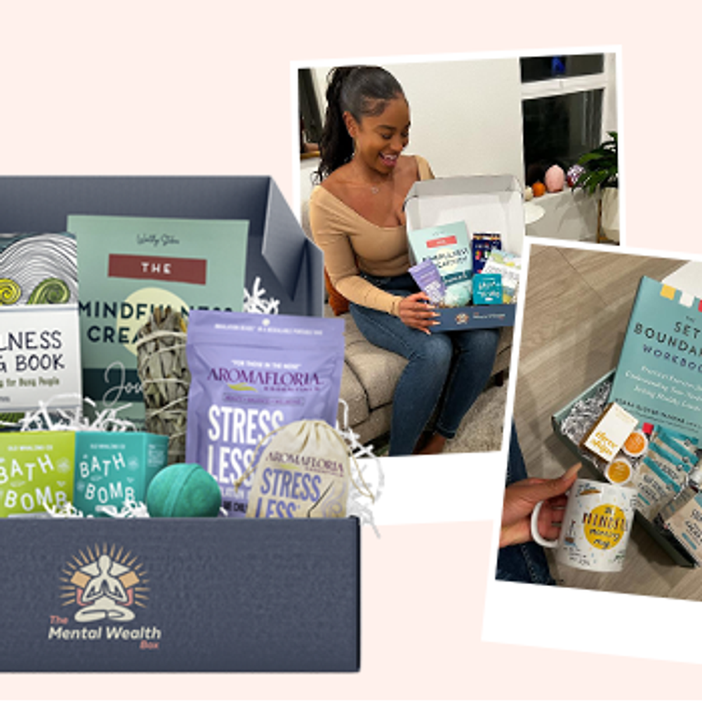 The Mental Wealth Box monthly wellness subscription box